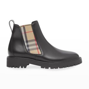 BURBERRY Allostock Check Chelsea Boots