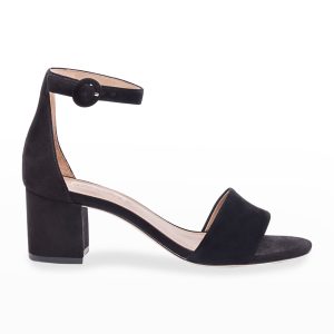 BERNARDO Belinda Suede Ankle-Strap Sandals