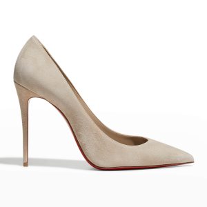 CHRISTIAN LOUBOUTIN Kate Suede Red Sole Pumps