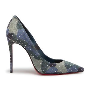 CHRISTIAN LOUBOUTIN Kate Camo Suede Pumps