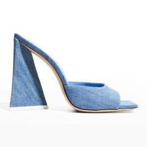 THE ATTICO Devon Denim Mule Sandals