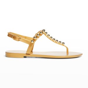 STUART WEITZMAN Goldie Jelly Stud Thong Sandals