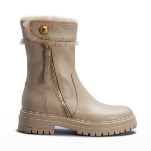 Montreal Calfskin Zip Snow Booties