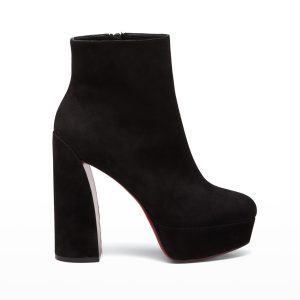 CHRISTIAN LOUBOUTIN Movida Suede 130mm Red Sole Booties