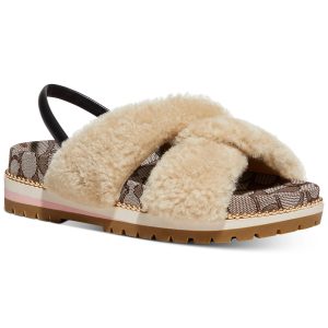 COACH Women’s Tally Fluffy Slingback Sandals