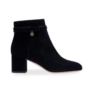 KATE SPADE NEW YORK delina zip suede ankle booties